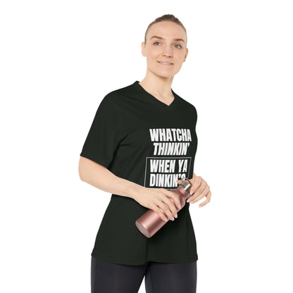 Whatcha Thinkin' When Ya Dinkin'? Women's Performance V-Neck