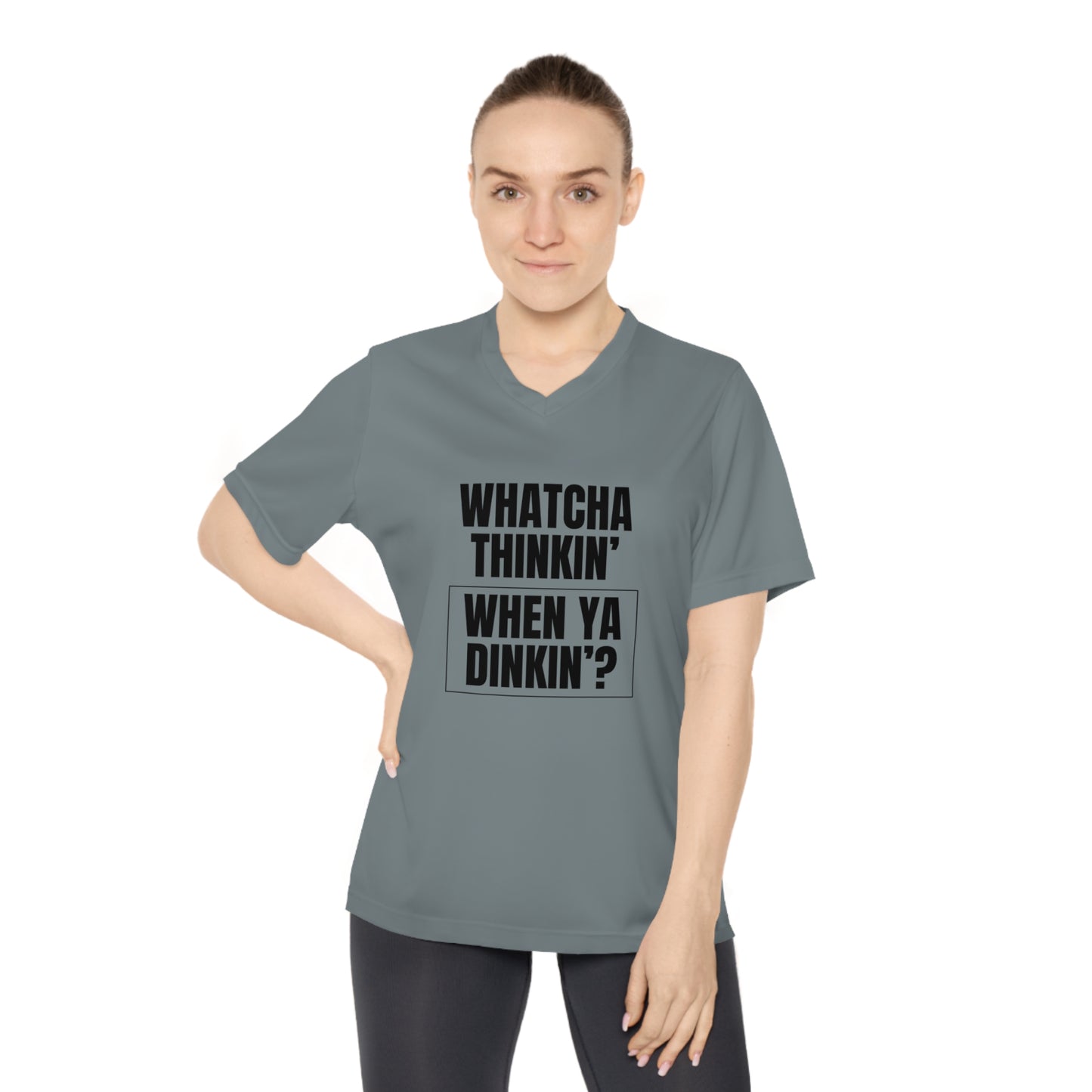 Whatcha Thinkin' When Ya Dinkin'? Women's Performance V-Neck