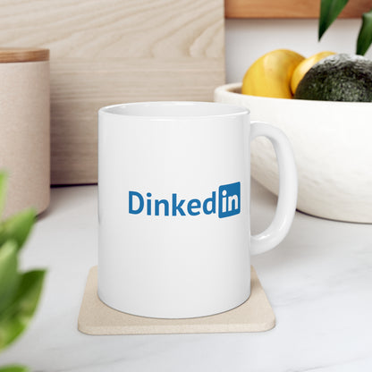 Dinkedin Color Imprint. 11 Oz White Coffee Mug