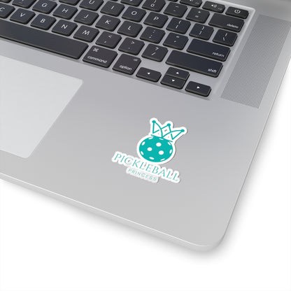 Pickleball Princess Tiffany Blue Imprint Kiss Cut Sticker