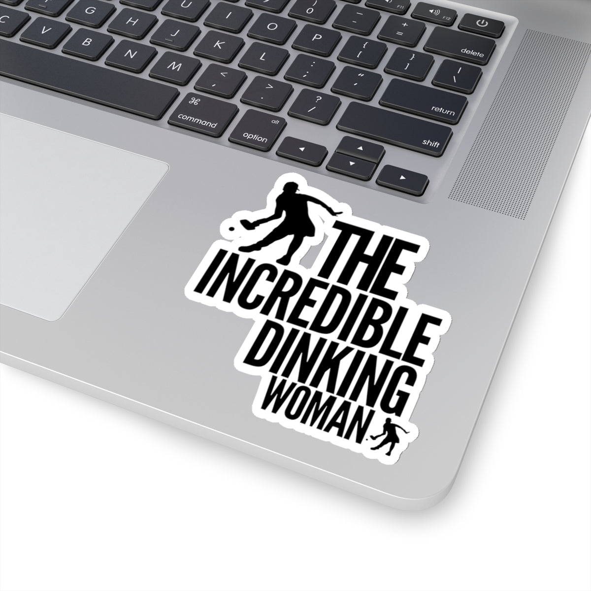 The Incredible Dinking Woman Kiss Cut Sticker