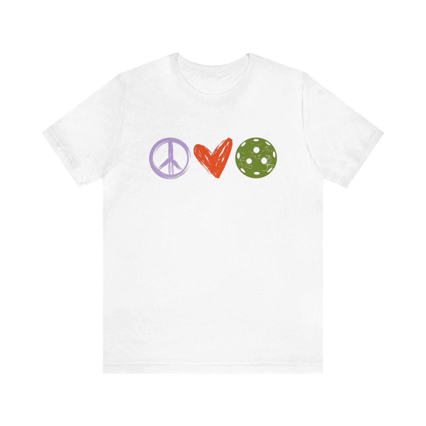 Peace, Love, Pickleball. Color Imprint. Bella+Canvas