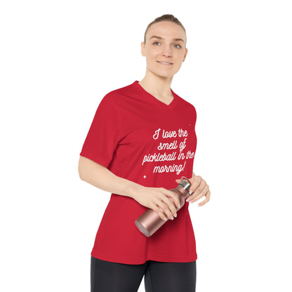 I Love The Smell Of Pickleball In The Morning Women's Performance V-Neck