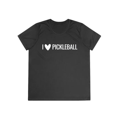 I Heart Pickleball Women's Moisture Wicking