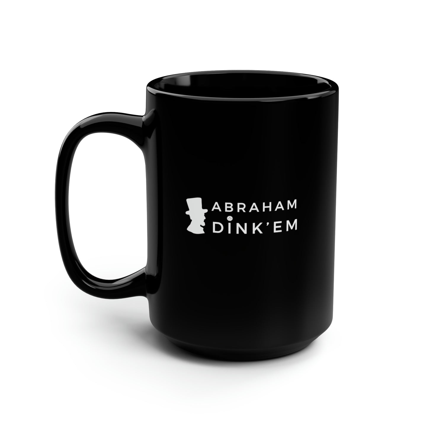 Abraham Dink 'Em 15 Oz Black Coffee Mug