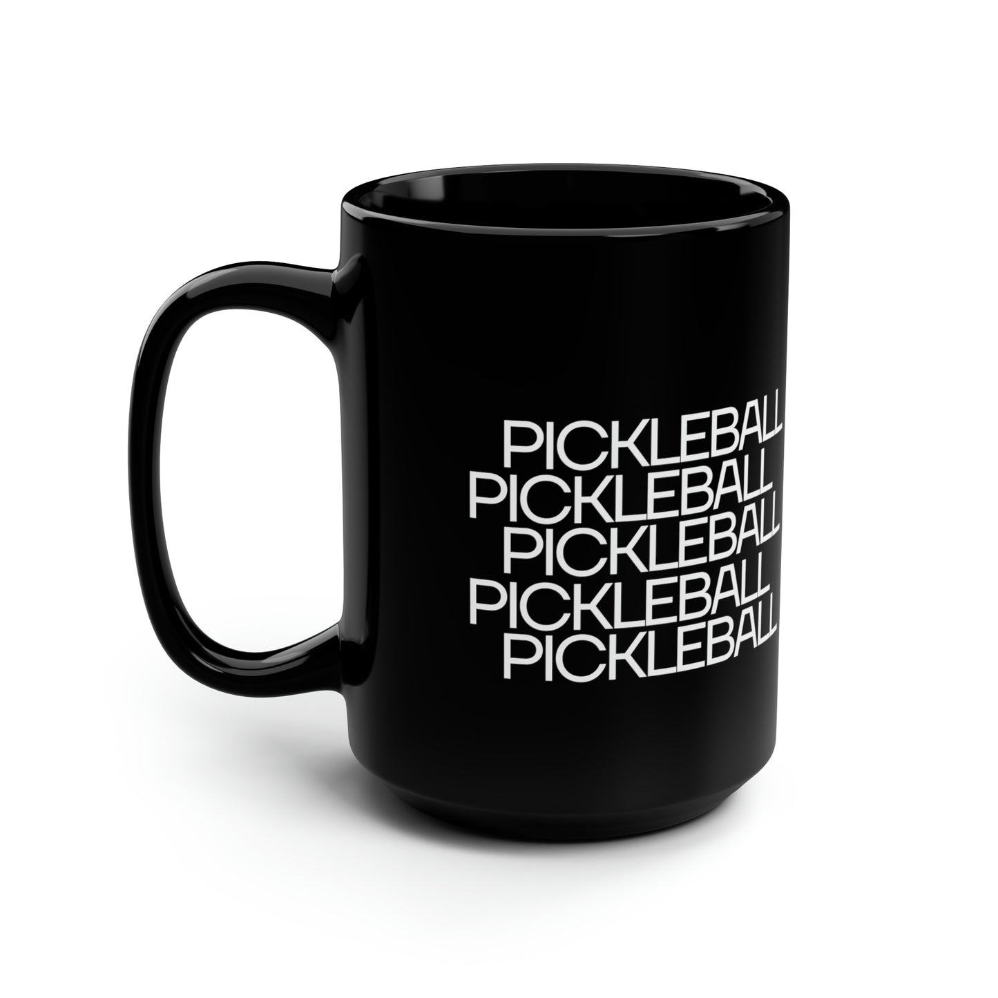 Pickleball Pickleball Pickleball Pickleball 15 Oz Black Coffee Mug