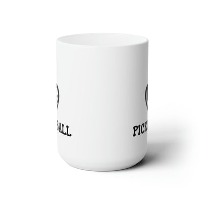 I Love Pickleball 15 Oz White Coffee Mug