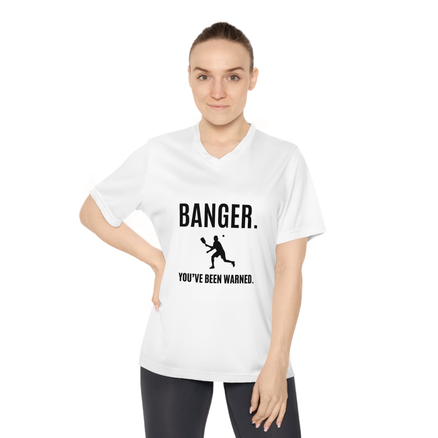 Banger. You've Been Warned. Women's Performance V-Neck