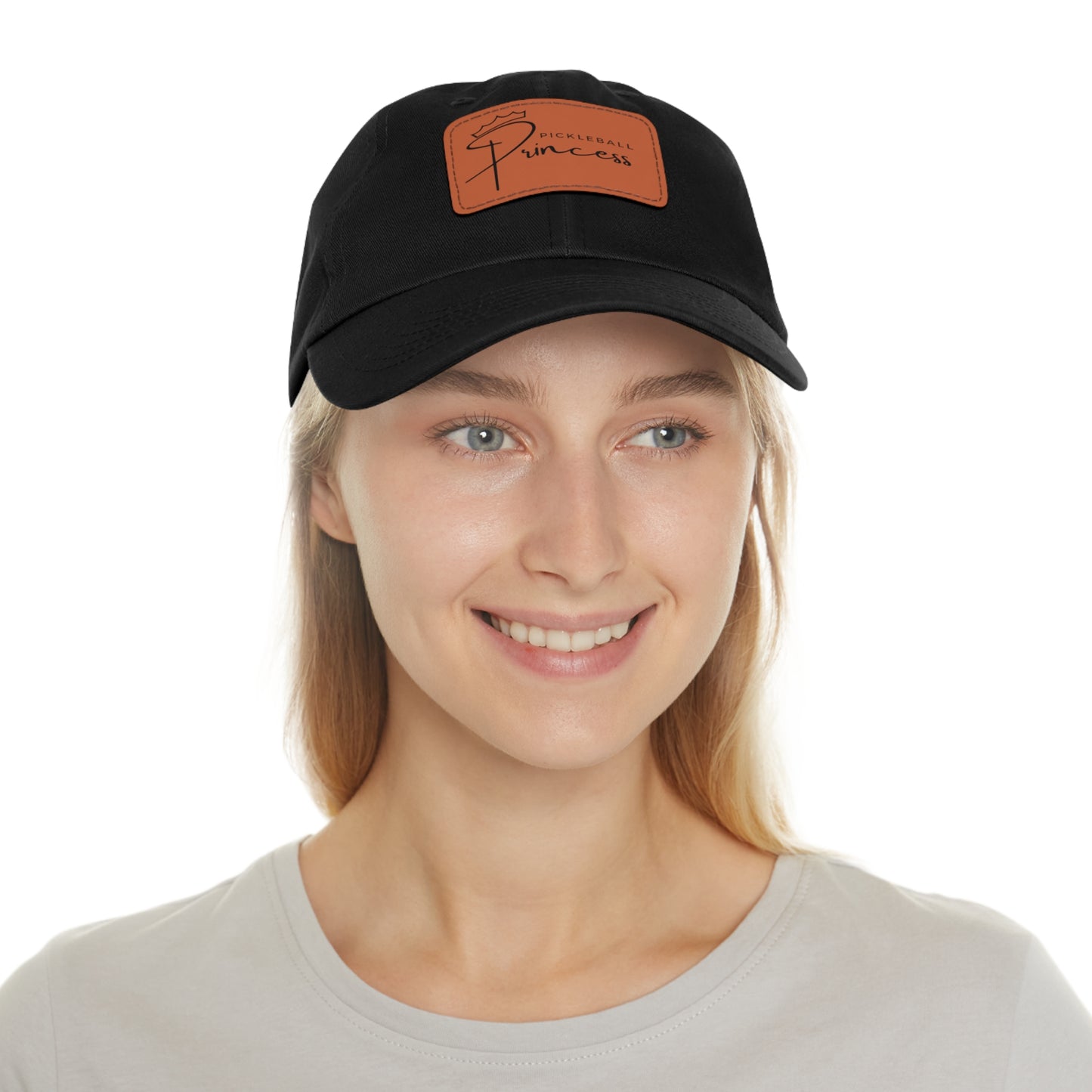 Pickleball Princess Baseball Cap with Leather Patch