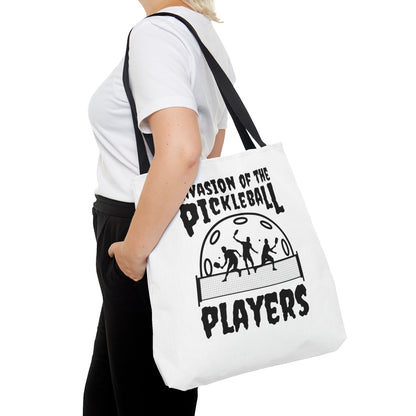 Invasion of the Pickleball Players Tote Bag