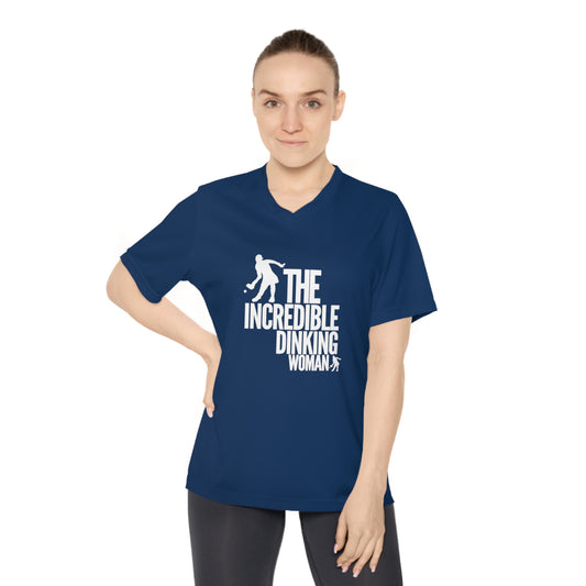 The Incredible Dinking Woman Women's Performance V-Neck