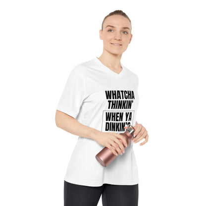 Whatcha Thinkin' When Ya Dinkin'? Women's Performance V-Neck