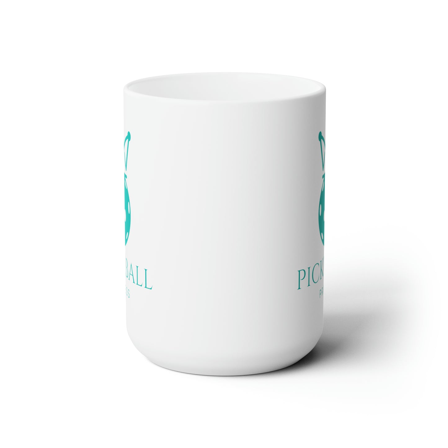 Pickleball Princess Tiffany Blue Imprint. 15 Oz White Coffee Mug