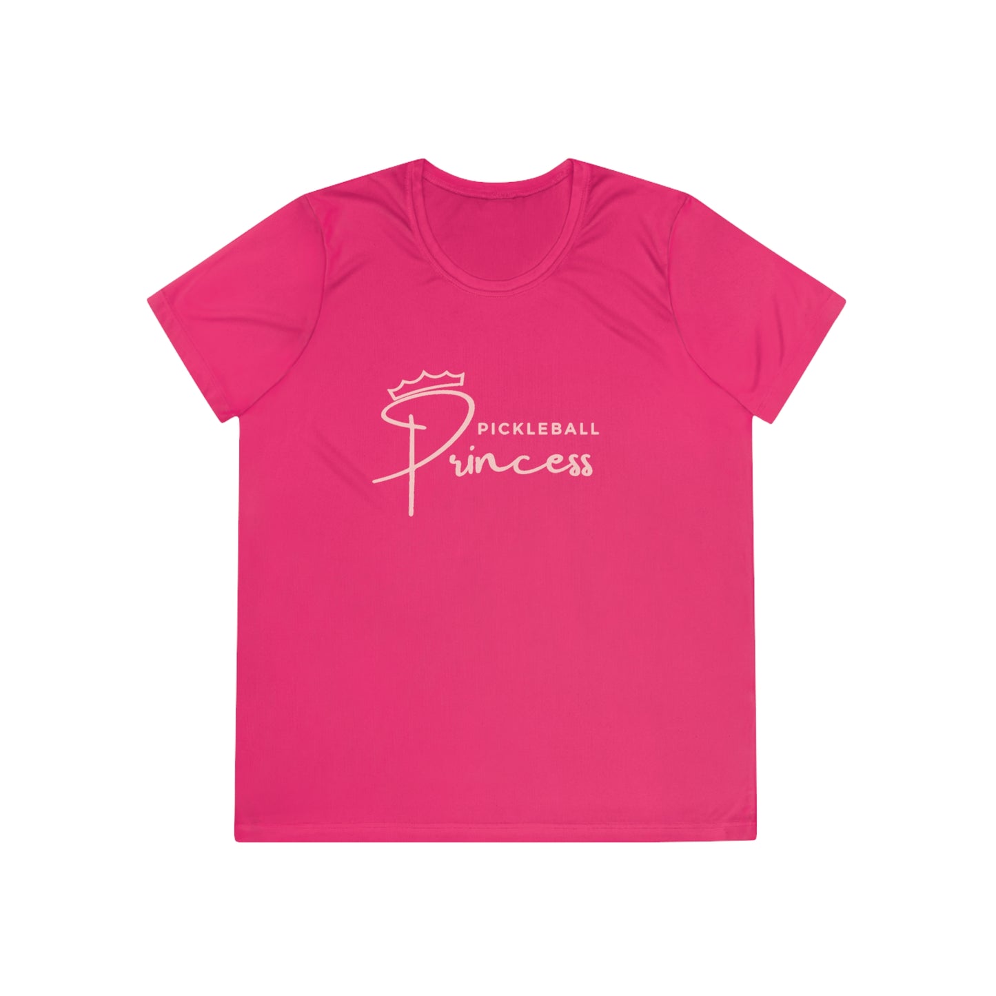 Pickleball Princess Pink Imprint. Women's Moisture Wicking