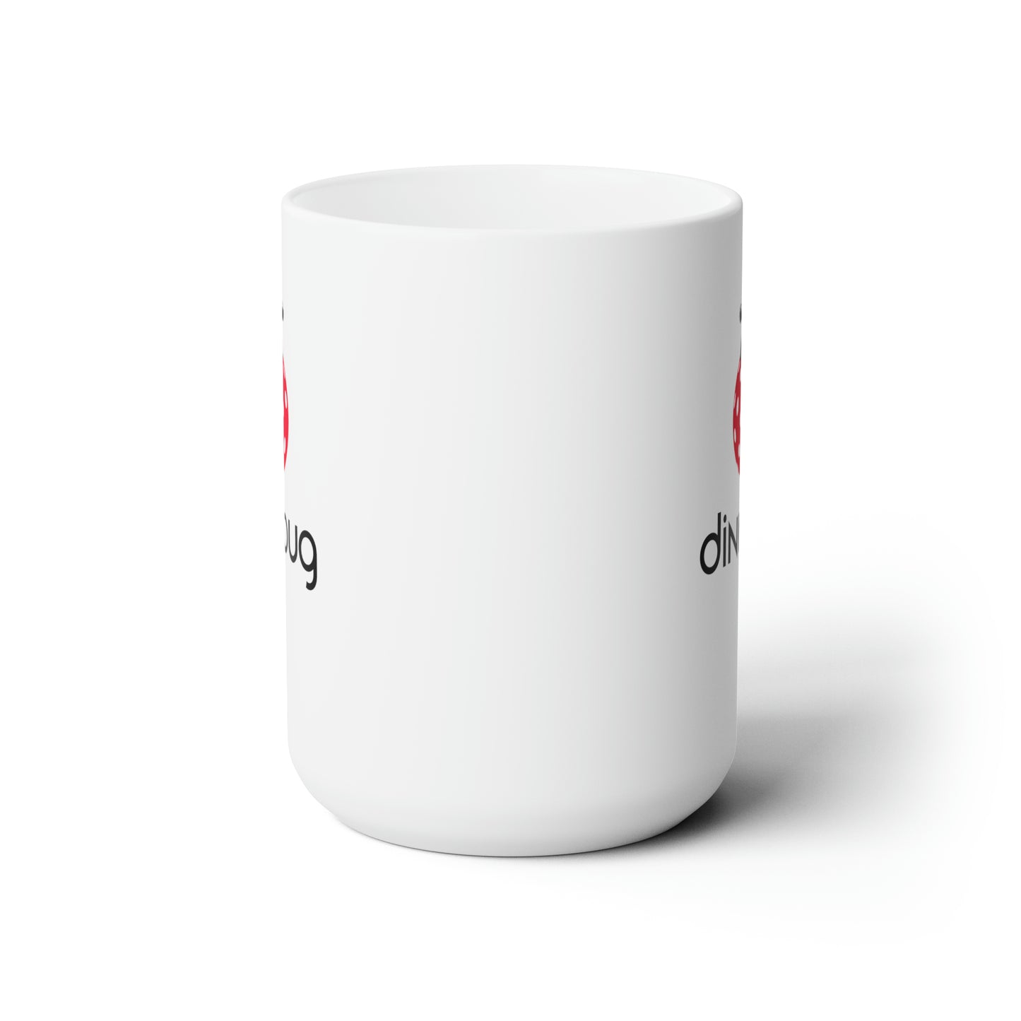 dink bug. Color Imprint. 15 Oz White Coffee Mug