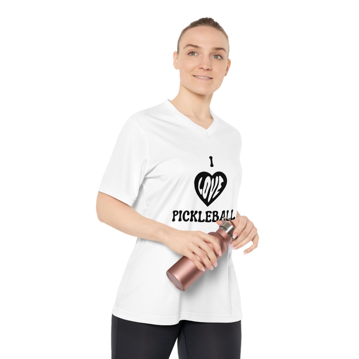 I Love Pickleball Women's Performance V-Neck