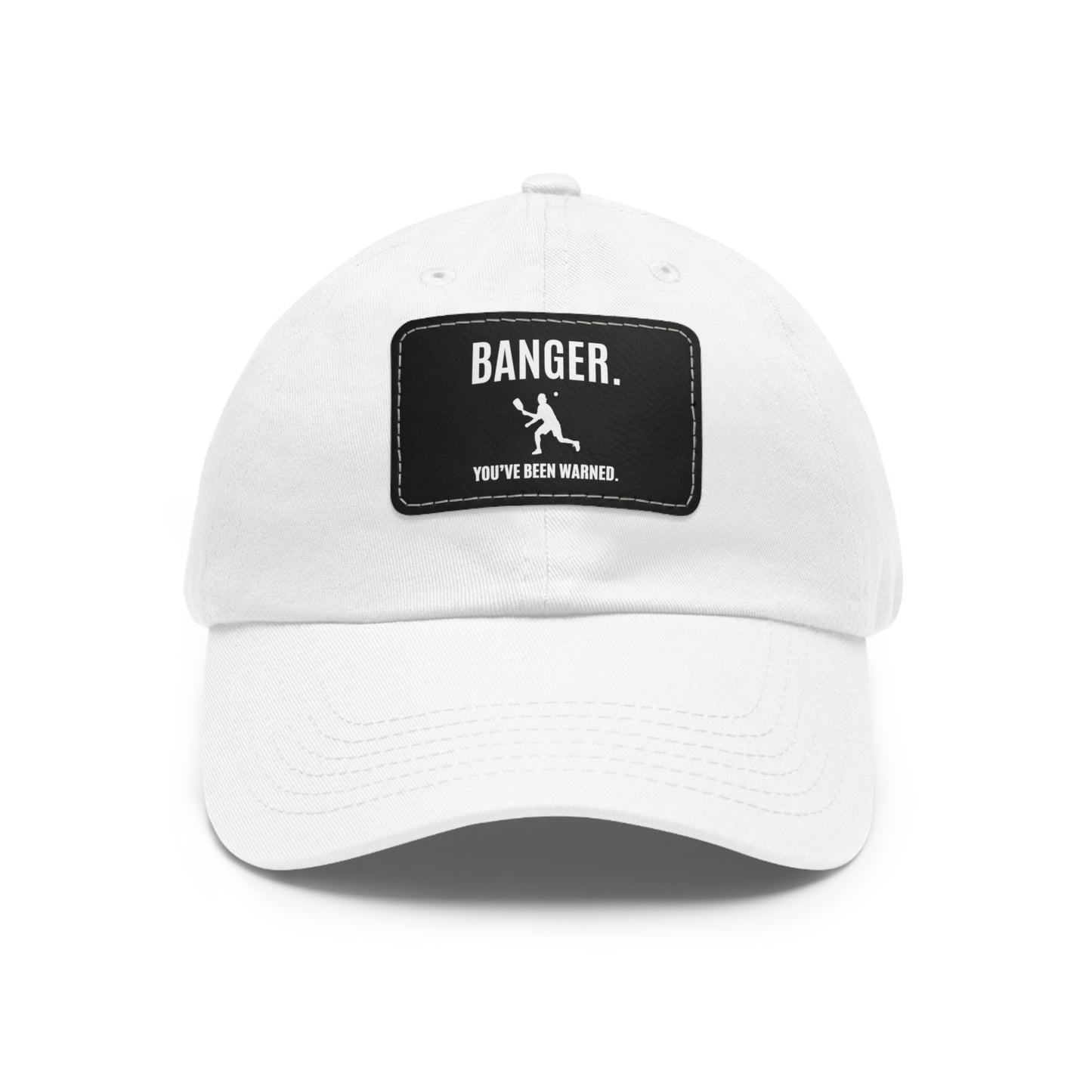 Banger.  You've Been Warned.  Baseball Cap with Leather Patch