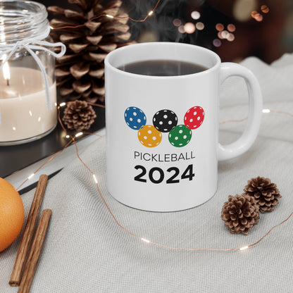 Pickleball 2024 11 Oz White Coffee Mug