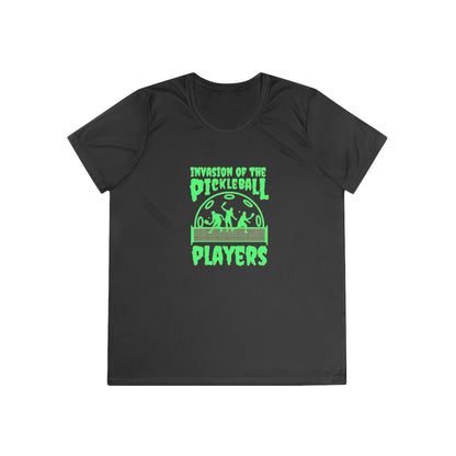 Invasion Of The Pickleball Players.  Green Imprint. Women's Moisture Wicking