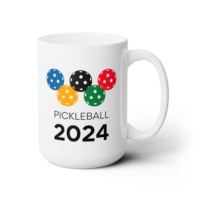 Pickleball 2024 15 Oz White Coffee Mug