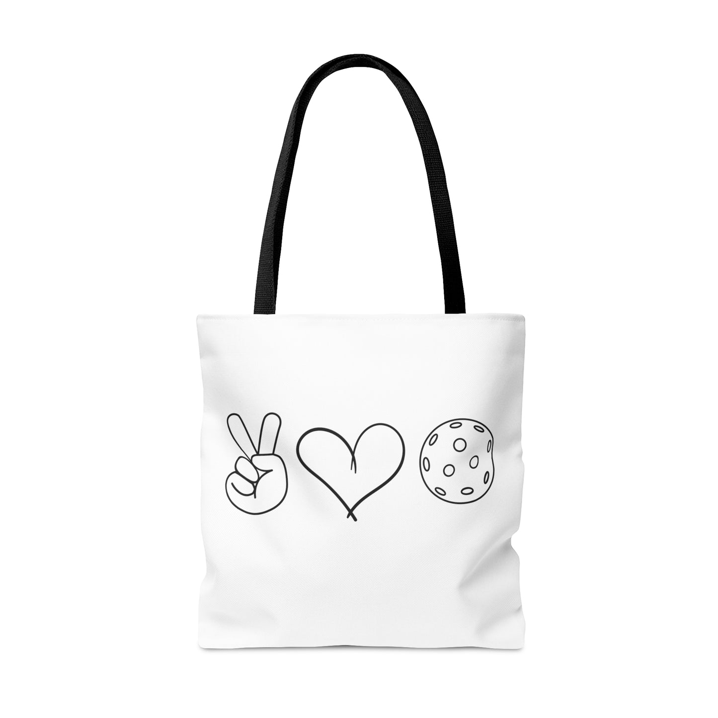 Peace, Love, Pickleball Tote Bag