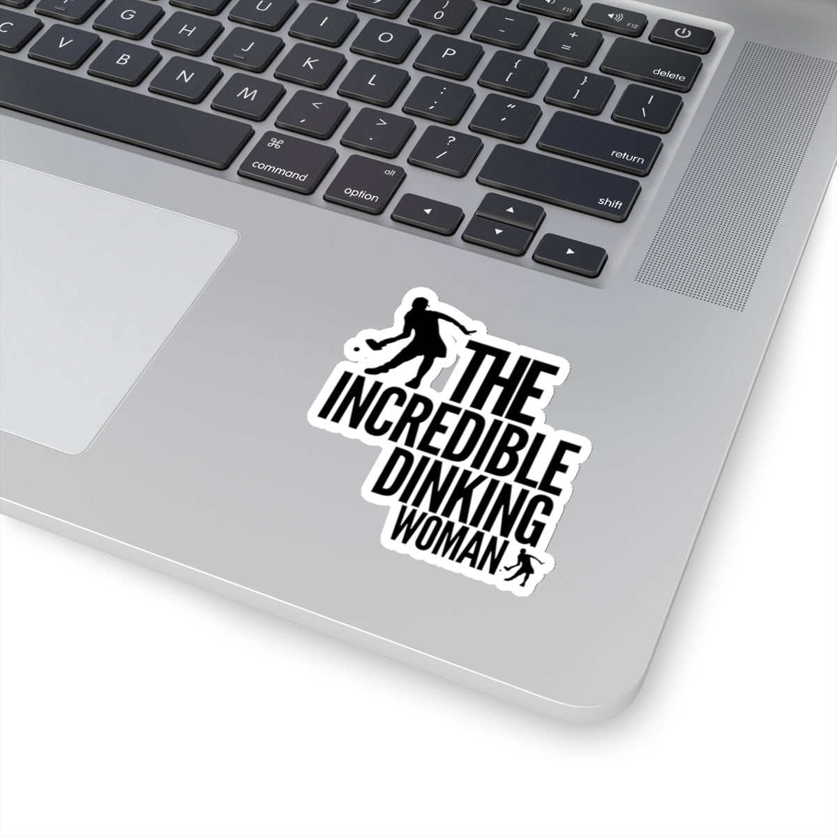 The Incredible Dinking Woman Kiss Cut Sticker