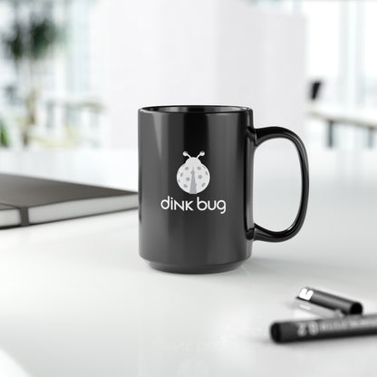 dink bug 15 Oz Black Coffee Mug