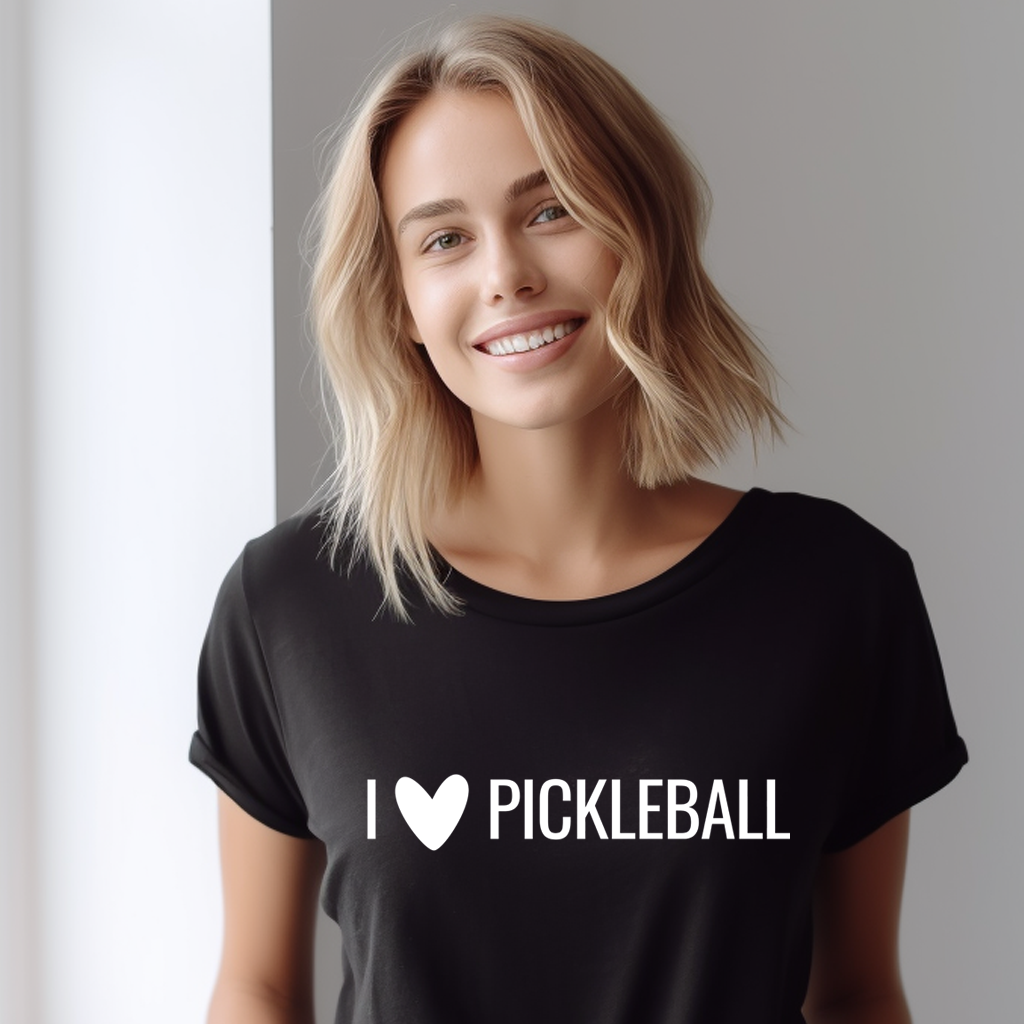 I Heart Pickleball Bella+Canvas